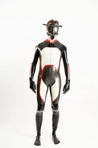 Latex Mens Brandname Biker Catsuit Version 9