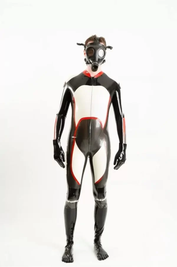 Latex Mens Brandname Biker Catsuit Version 9
