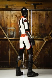 Latex Mens Brandname Biker Catsuit Version 9