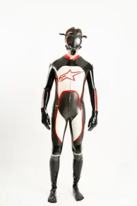 Latex Mens Brandname Biker Catsuit Version 9
