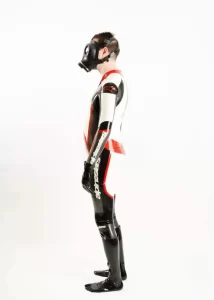 Latex Mens Brandname Biker Catsuit Version 9