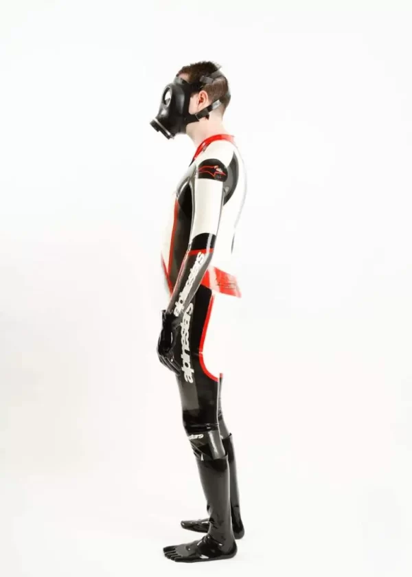 Latex Mens Brandname Biker Catsuit Version 9