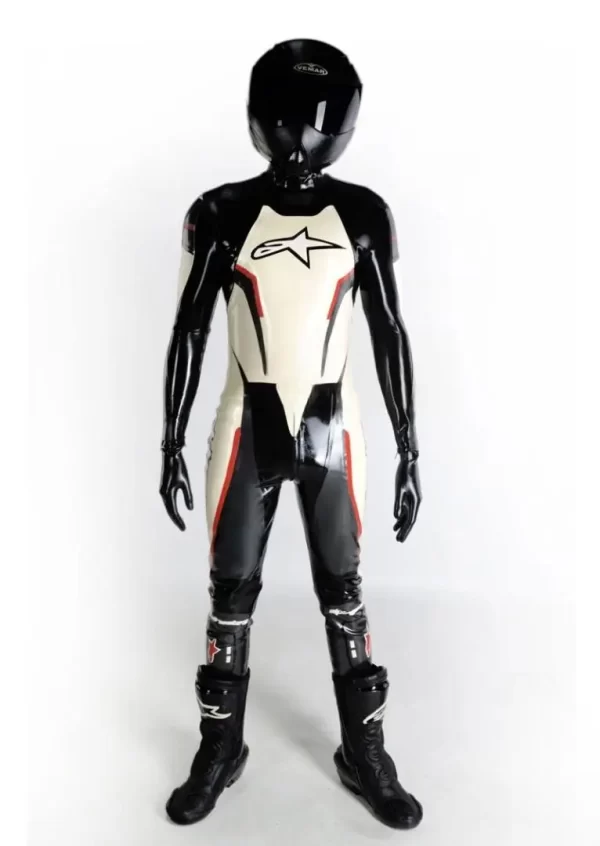 Latex Mens T-Age Style Moto Biker Catsuit Version 16