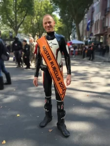 Latex Mens T-Age Style Moto Biker Catsuit Version 16