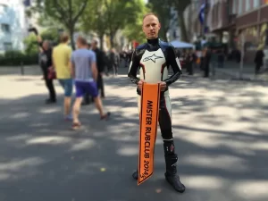 Latex Mens T-Age Style Moto Biker Catsuit Version 16