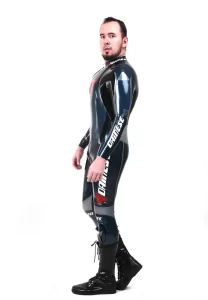 Latex Mens T-Age Style Motorcycle Biker Rubber Catsuit Version 17