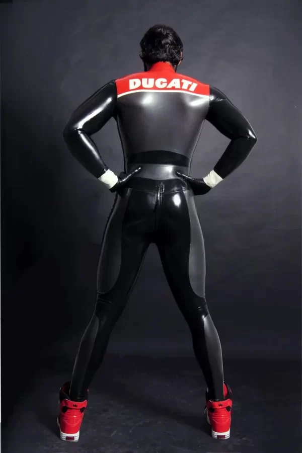 Latex Mens Brand Name MotoGP Biker Catsuit Version 13