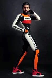 Latex Mens Brand Name MotoGP Biker Suit Version 7 Catsuit
