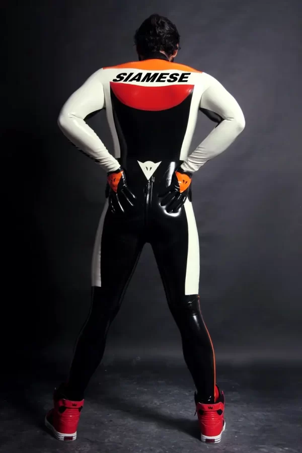 Latex Mens Brand Name MotoGP Biker Suit Version 7 Catsuit