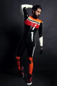 Latex Mens Brand Name MotoGP Biker Suit Version 7 Catsuit