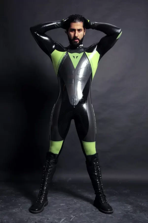 Latex Mens Brand Name T-Age MotoGP Biker Catsuit Version 17