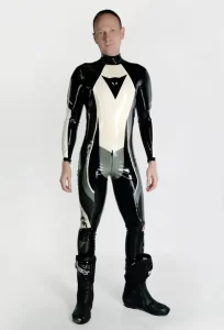 Latex Mens Brand Name T-Age Style MotoGP Biker Catsuit Version 15