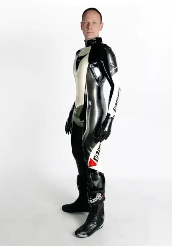 Latex Mens Brand Name T-Age Style MotoGP Biker Catsuit Version 15