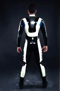 Latex Mens R-100X Branded Biker Catsuit Version 2