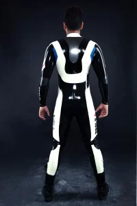 Latex Mens R-100X Branded Biker Catsuit Version 2