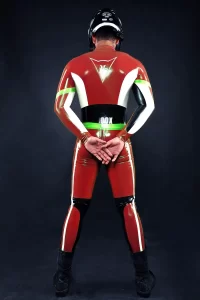 Latex Mens R-100X Moto Biker Catsuit Model D