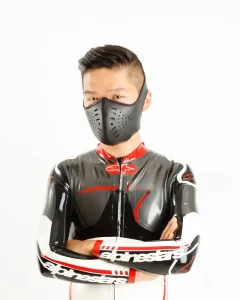 Latex Mens Brand Name MotoGP Biker Catsuit with Codpiece