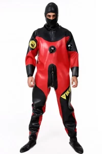 Latex Mens Heavy Duty Brand Name Hooded Drysuit Diving Suit Version 2 Catsuit