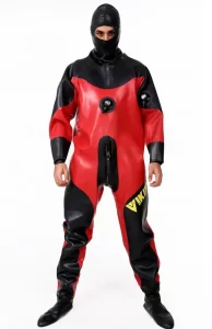 Latex Mens Heavy Duty Brand Name Hooded Drysuit Diving Suit Version 2 Catsuit