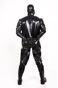 Latex Mens Heavy-Duty Hazmat Suit Catsuit