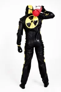 Latex Mens Industrial Heavy-Duty Hazmat Safety Protection Suit Catsuit