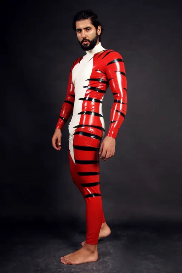 Latex Mens Wildside Neck Entry Catsuit
