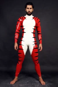 Latex Mens Wildside Neck Entry Catsuit