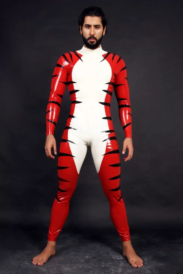 Latex Mens Wildside Neck Entry Catsuit