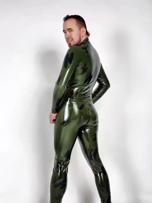 Latex Mens Mock Camo Catsuit