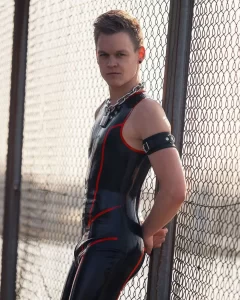 Latex Mens Sleevless Leggings Suit Catsuit