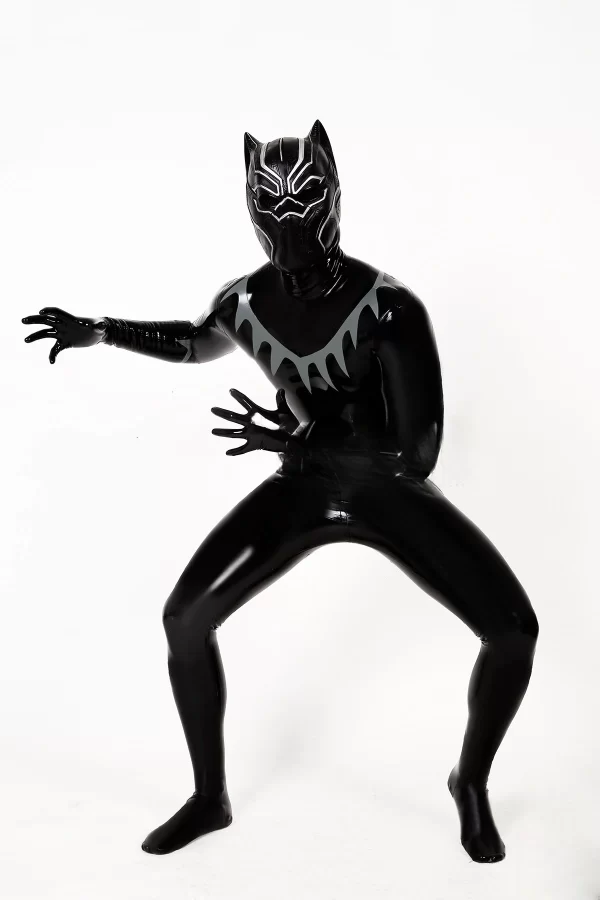 Latex Black Panther COS Catsuit