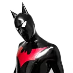 Latex Mens Bat-Mantra Super Hero Total Coverage Catsuit