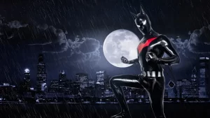 Latex Mens Bat-Mantra Super Hero Total Coverage Catsuit