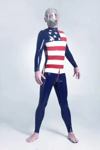 Latex Mens Alliance Back Zipper Catsuit