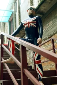 Latex Mens Britannia Back Zipper Catsuit