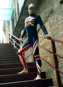 Latex Mens Britannia Back Zipper Catsuit