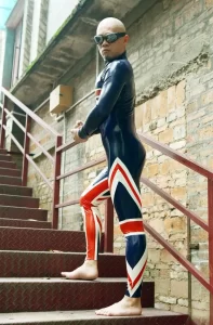 Latex Mens Britannia Back Zipper Catsuit