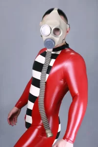 Latex Mens Cellmate Back Zipper Catsuit