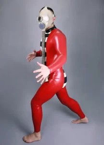 Latex Mens Cellmate Back Zipper Catsuit