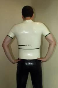 Latex Mens Graffica Polo Shirt Catsuit