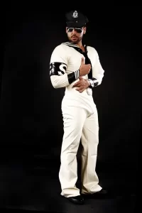 Latex Mens Anchors Aweigh Sailor Suit Catsuit