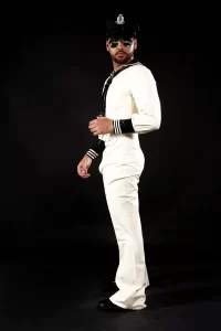 Latex Mens Anchors Aweigh Sailor Suit Catsuit
