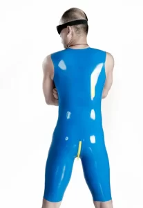 Latex Mens Front-Zip Sleeveless Cycling suit