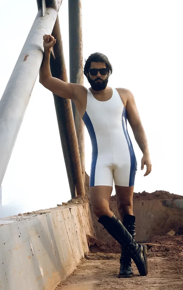 Latex Mens Zipperless Singlet Suit