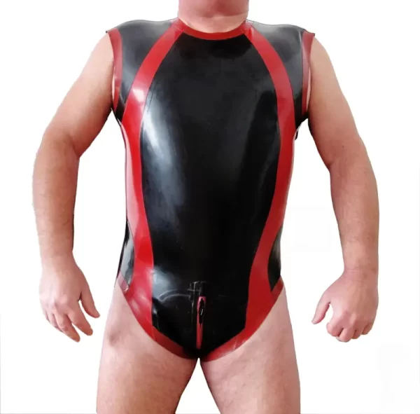 Latex Mens Sleeveless Leotard