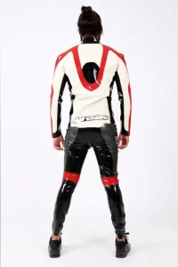 Latex Mens Branded Conventional Motorcycle Jacket