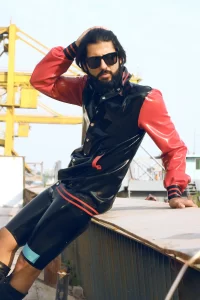 Latex Mens College Varsity Jacket