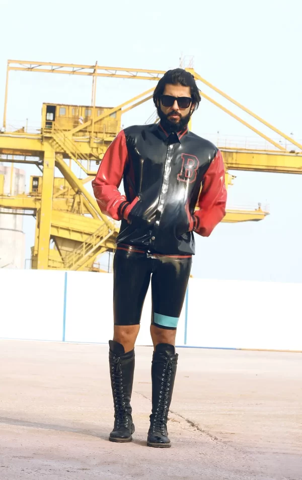 Latex Mens College Varsity Jacket