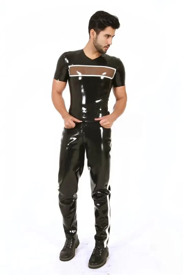 Latex Mens V-Neck T-Shirt