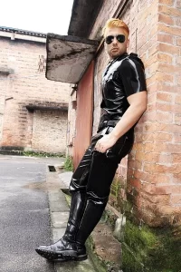 Latex Mens Uniform Short-sleeved Shirt